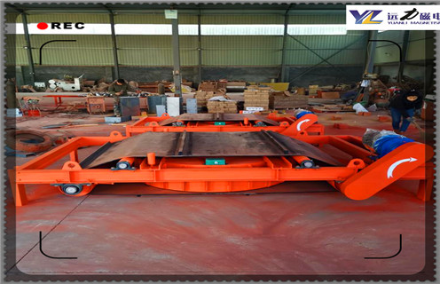 電磁自卸式除鐵器，甘肅電磁自卸式除鐵器設計_甘肅電磁自卸式除鐵器設計廠家配件_型號及工作視頻